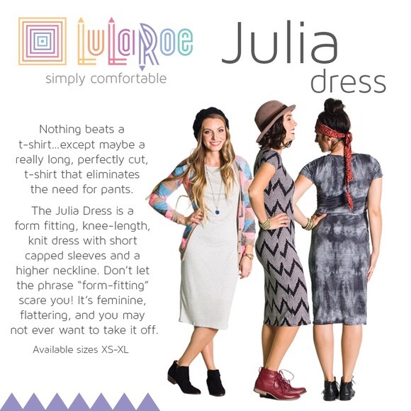 LuLaRoe Julia Form Fitting Knee Length Dress - Picture 6 of 8